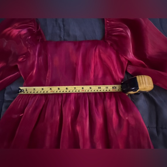 Chic Scarlet Puff Sleeve Baby Doll Mini Dress NWT 👠 - Picture 7 of 11